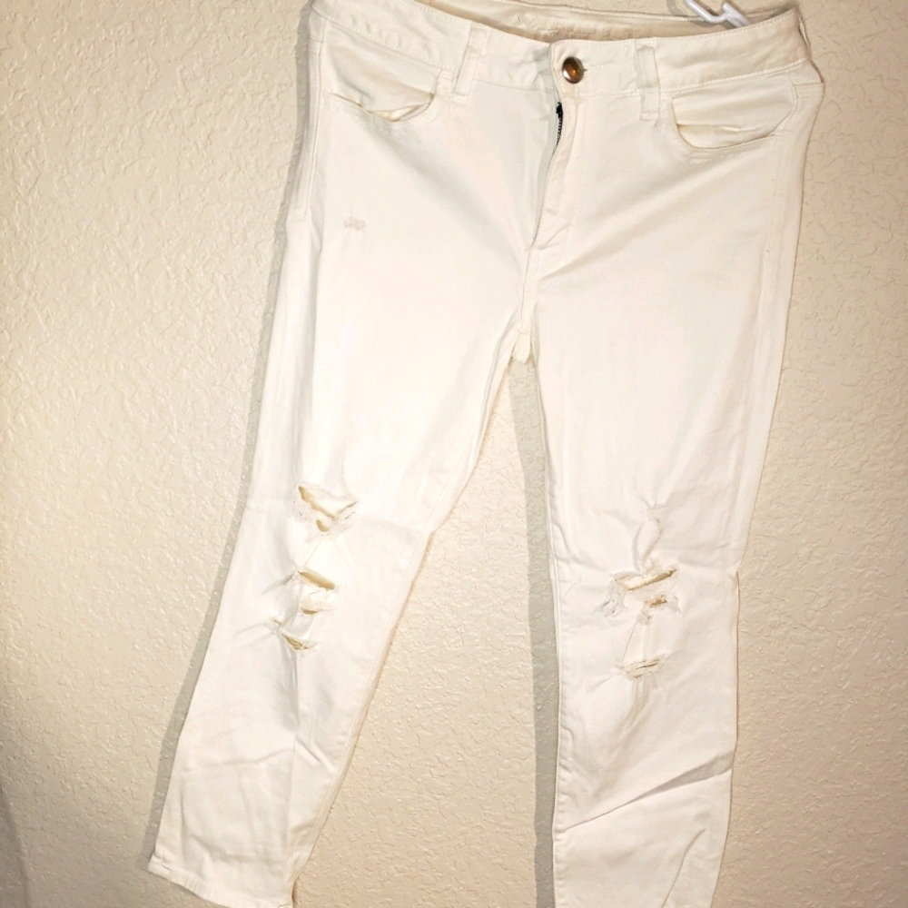 White American Eagle Jeggings
